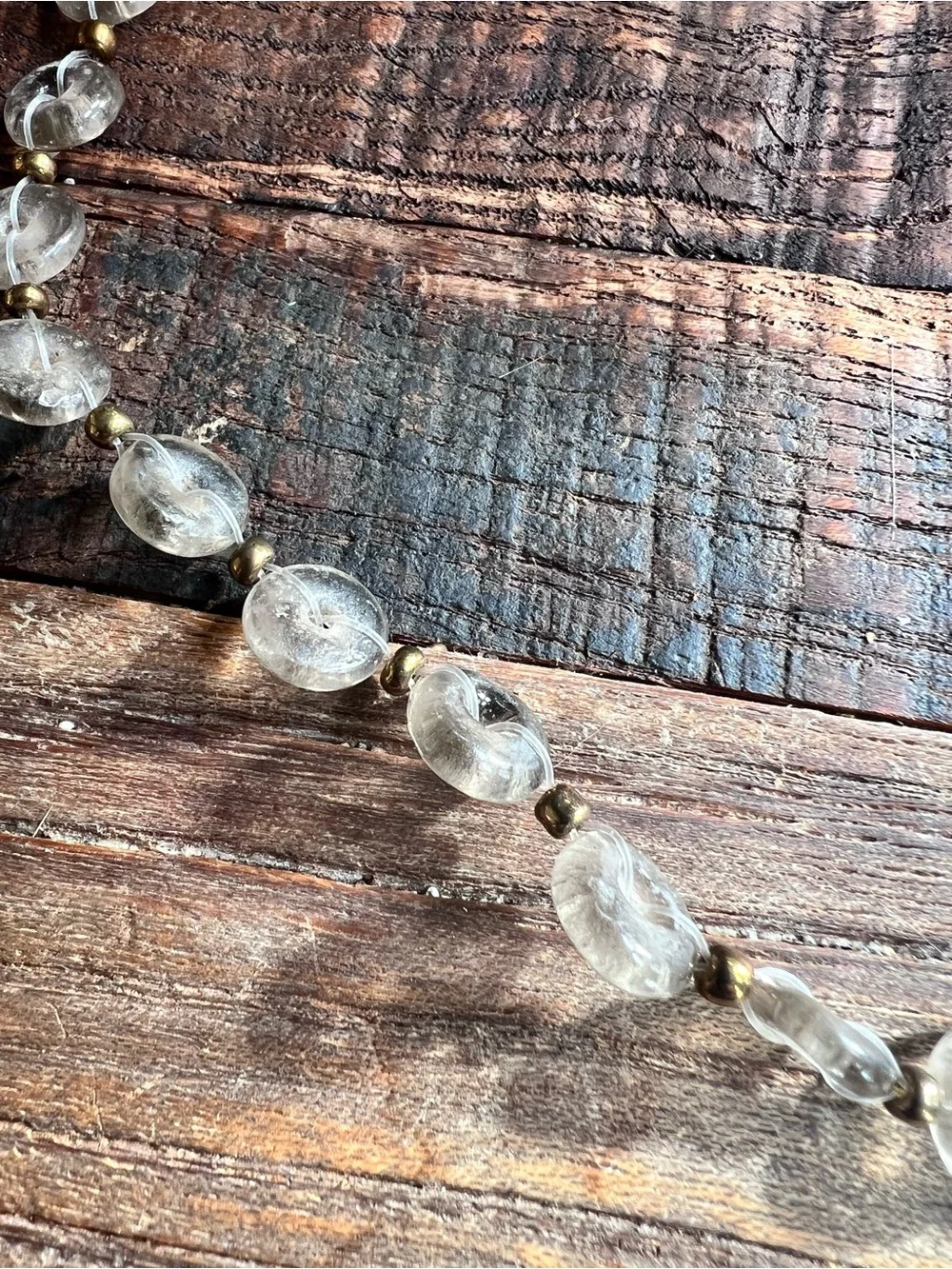 Clear Crystal Bead Necklace - Elegant Women's Jewelry